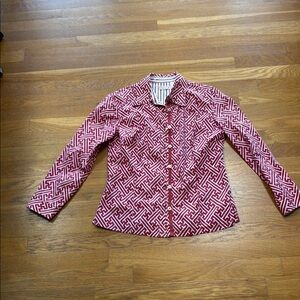 Geometric Red Women's Top